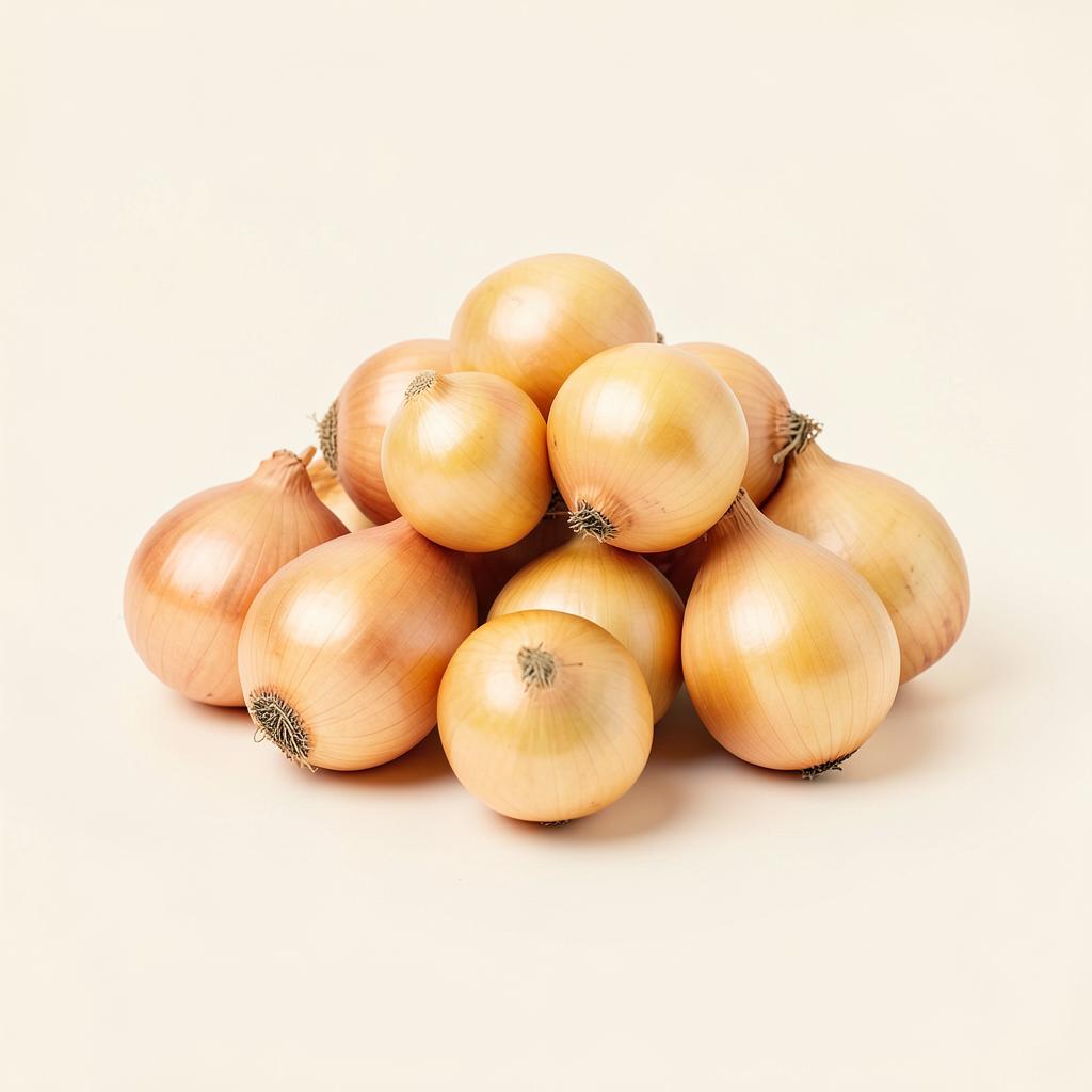 Fresh yellow onions in a wooden crate ready for wholesale supply